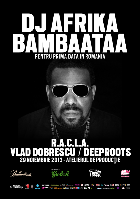 Afrika Bambaataa, in Romania pe 29 Noiembrie